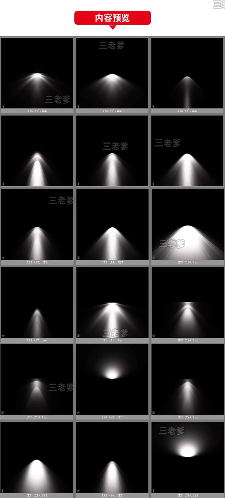 图片[3]-ies灯光文件3d灯光集3dmax光域网 3d模型灯光参数资源管理器素材-大怪兽分享