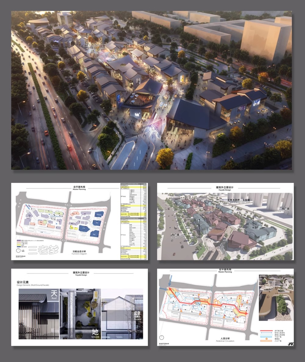 图片[4]-商业街步行街购物广场方案文本 仿古街建筑景观规划CAD图纸SU模型-大怪兽分享