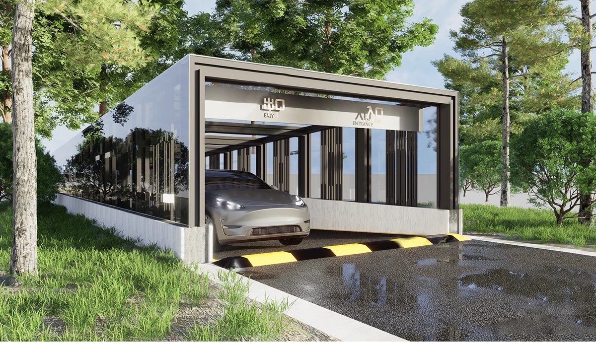 图片[4]-小区景观构筑物住宅建筑地下停车库停车场出入口SU模型库草图大师-大怪兽分享