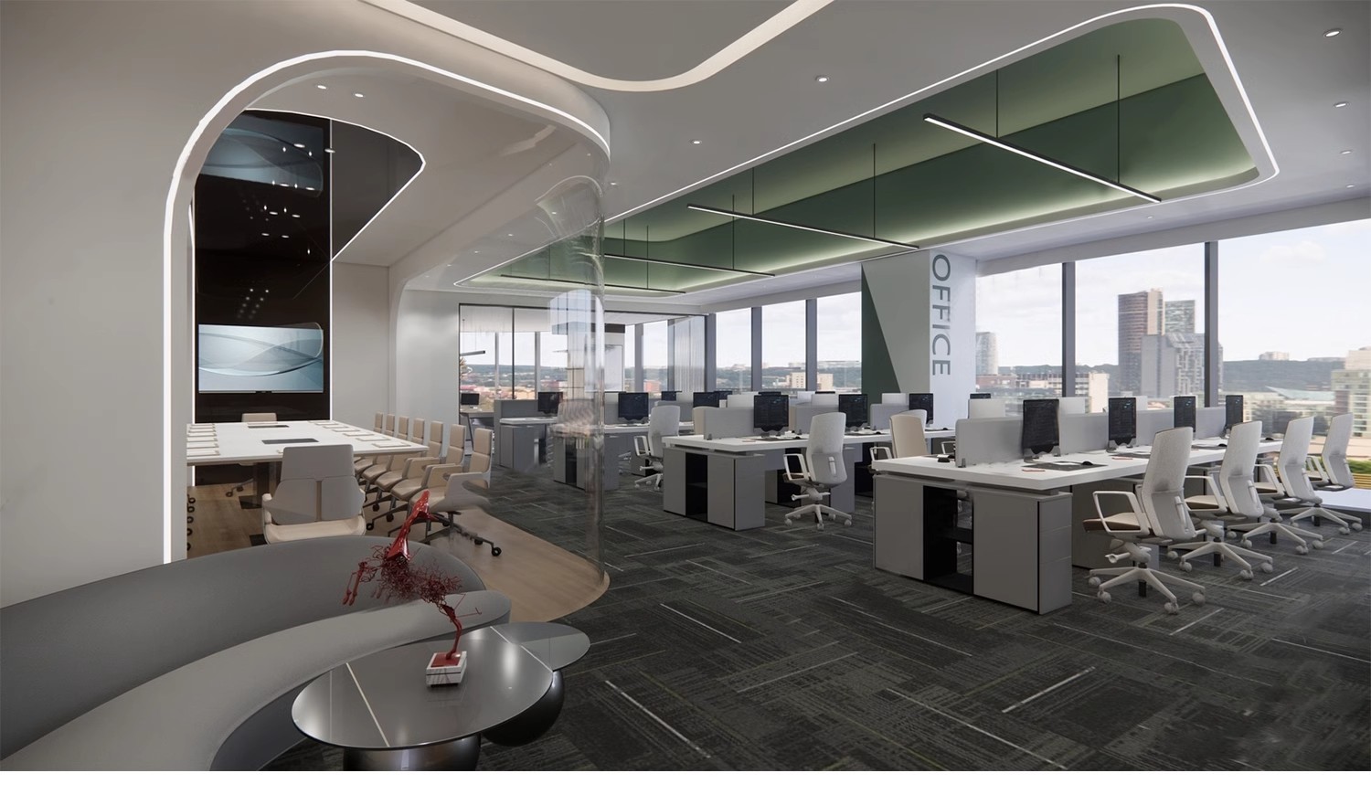 图片[4]-办公室SU模型CAD全套现代北欧会议室共享空间loft工作室草图大师-大怪兽分享