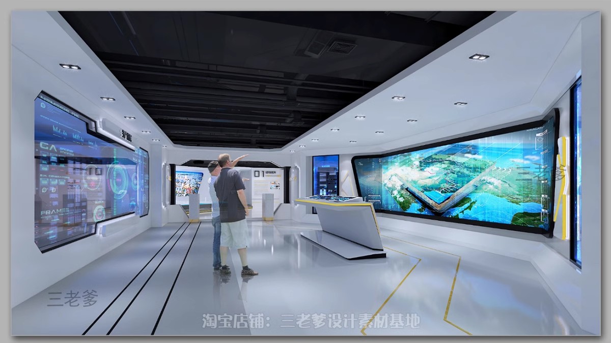 图片[4]-展厅展览企业文化科技展示展馆博物馆室内设计效果图CAD施工图纸-大怪兽分享