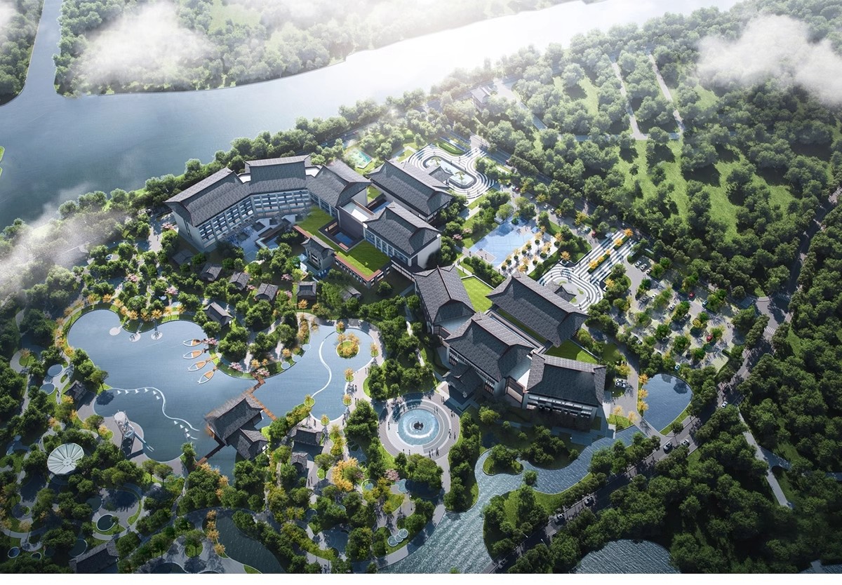 图片[4]-旅游景区度假村乡村SU模型 生态康养特色小镇CAD景观规划设计文档-大怪兽分享