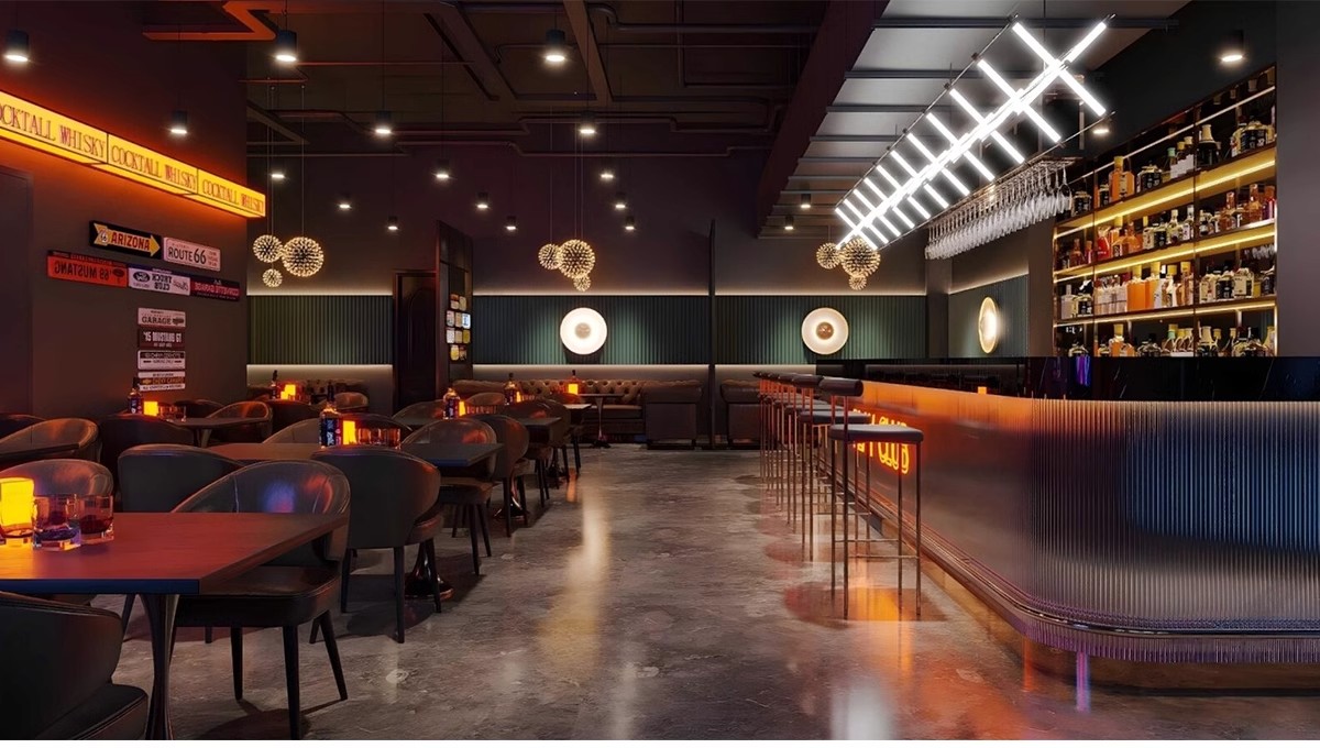 图片[4]-酒吧清吧音乐主题餐厅SU模型复古LOFT工业风娱乐会所餐吧草图大师-大怪兽分享