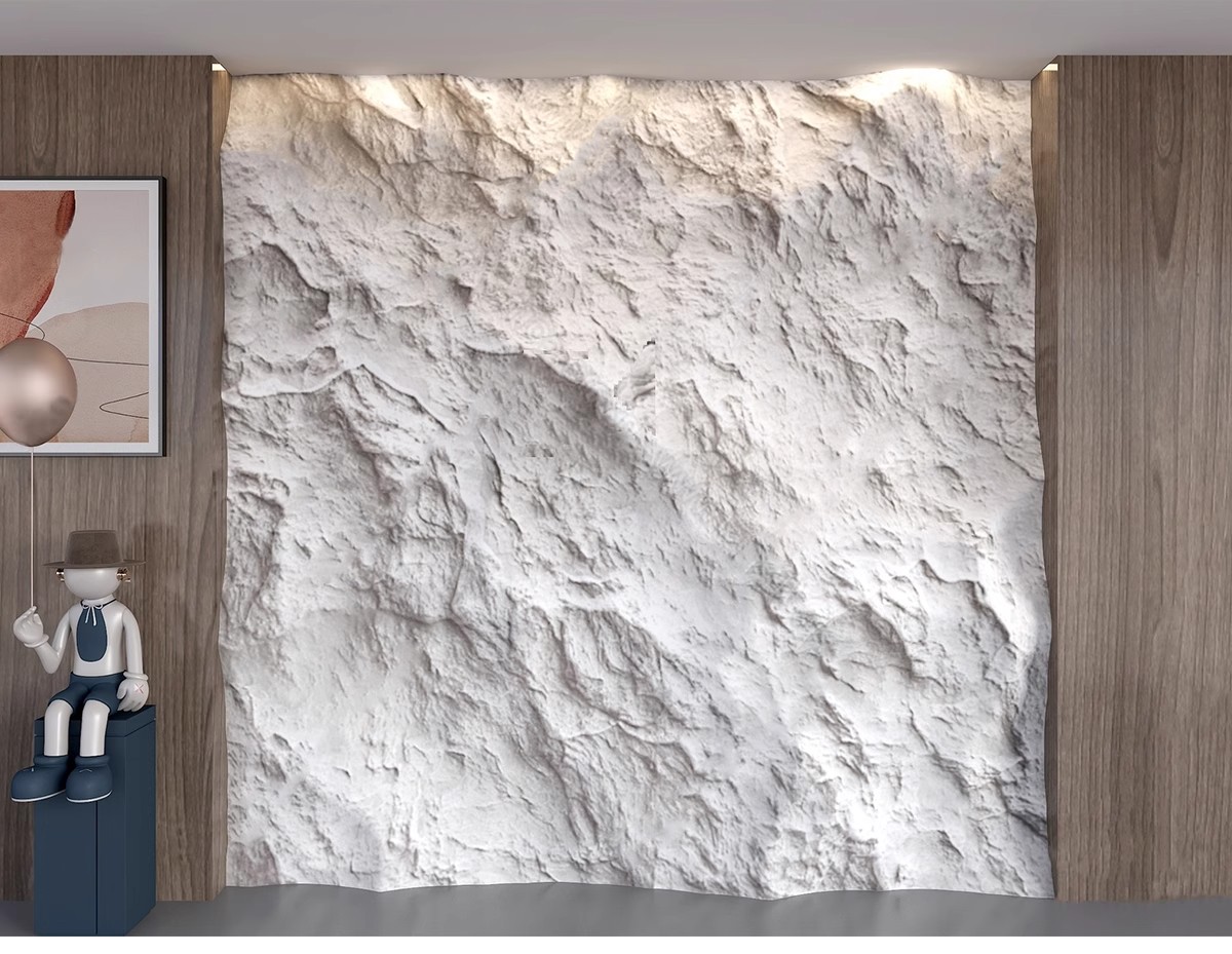 图片[4]-毛石墙面文化石熔积岩水泥石墙岩石浮雕背景墙草图大师单体SU模型-大怪兽分享