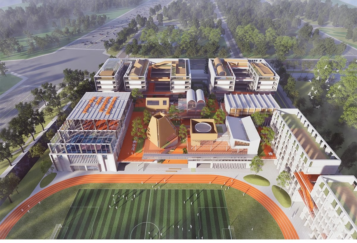 图片[4]-学校建筑大学实验中学小学SU模型校园景观室外教学楼草图大师素材-大怪兽分享