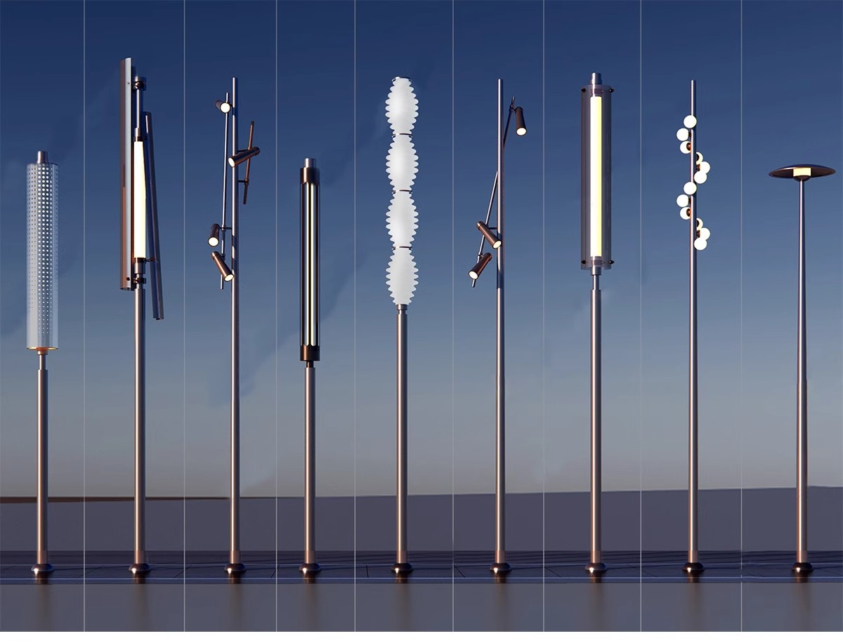 图片[4]-市政道路高杆灯太阳能景观灯广场玉兰灯城市路灯su模型库草图大师-大怪兽分享