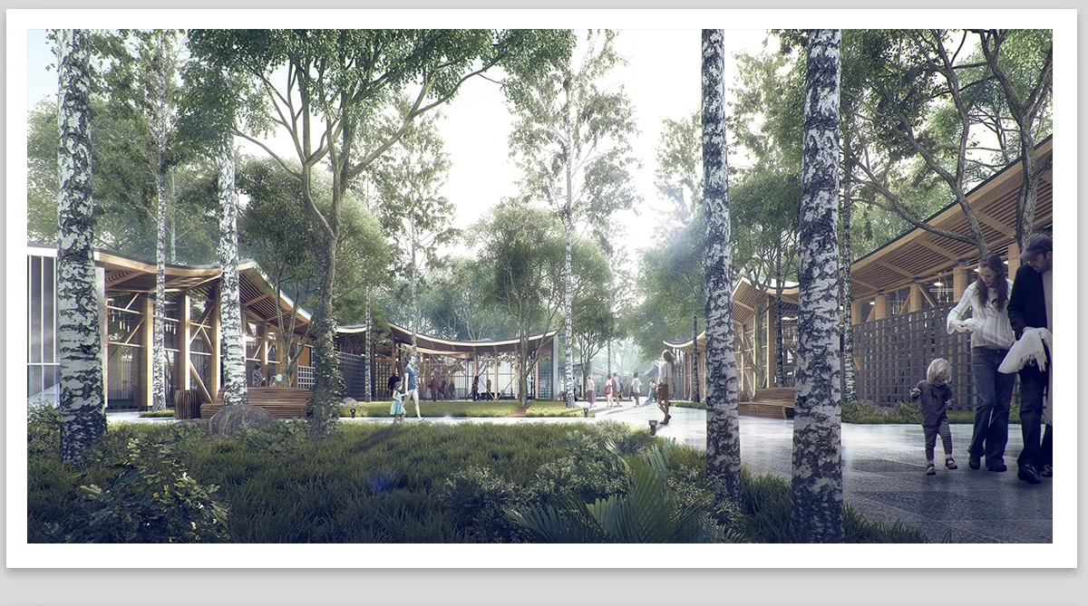 图片[4]-小清新竞赛风PS公园广场建筑景观插画风拼贴风效果图后期PSD素材-大怪兽分享