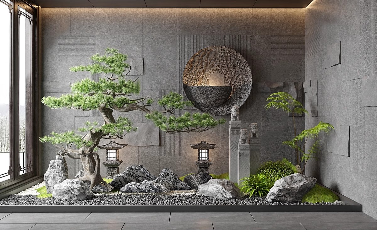 图片[4]-2025室内造景庭院景观小品3d模型中式植物绿植花园3dmax模型素材-大怪兽分享