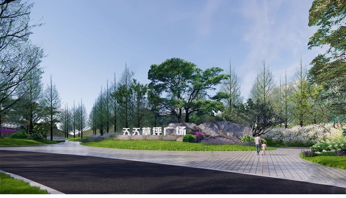 图片[4]-现代公园体育运动入口景观景区大门雕塑LOGO景墙指示标识牌SU模型-大怪兽分享