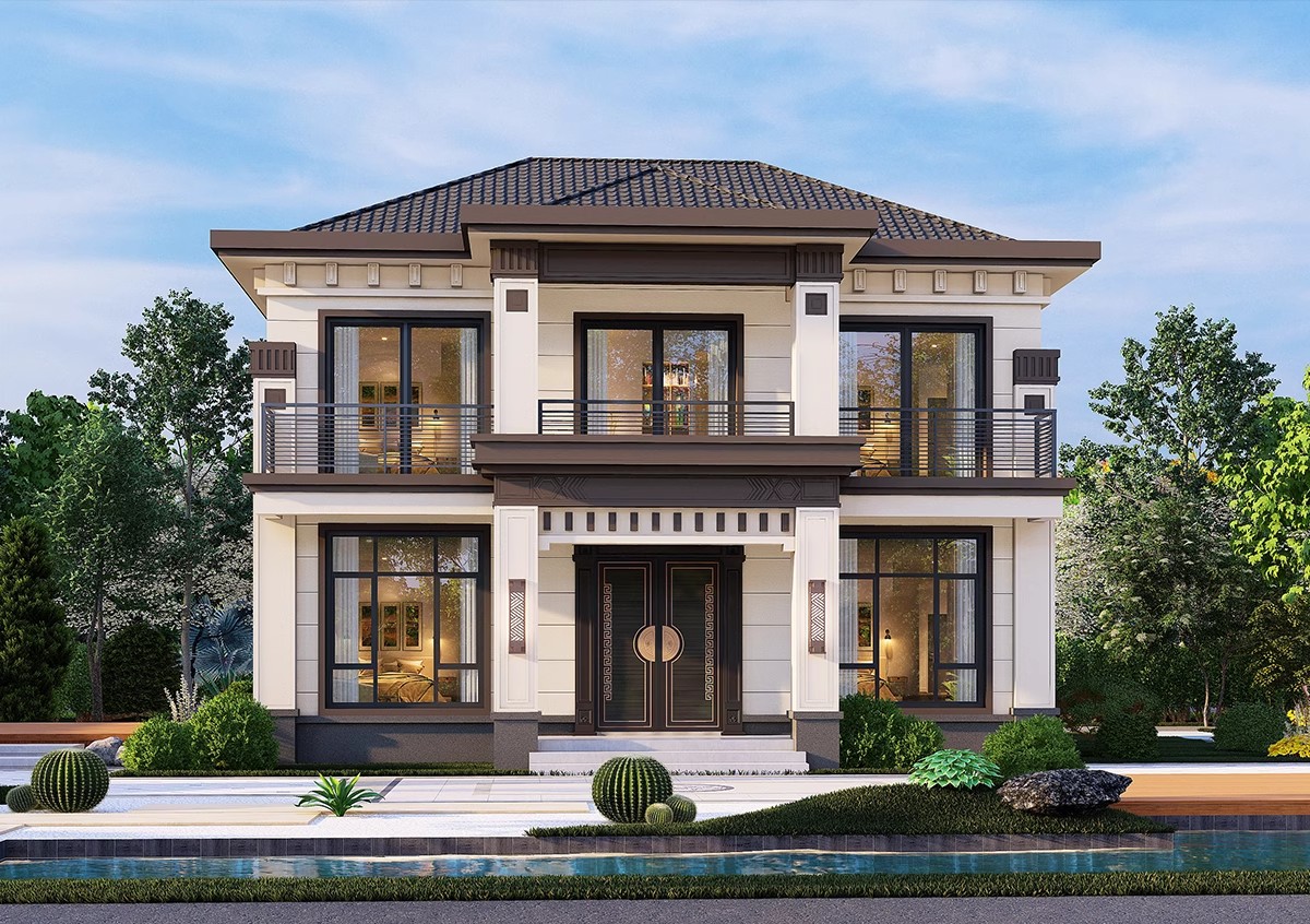 图片[4]-自建房别墅一层二层CAD施工图纸设计图 房屋效果建筑农村布局图-大怪兽分享