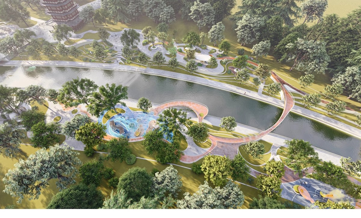 图片[4]-现代滨水滨河湿地河道公园规划广场园林景观SU模型素材CAD施工图-大怪兽分享