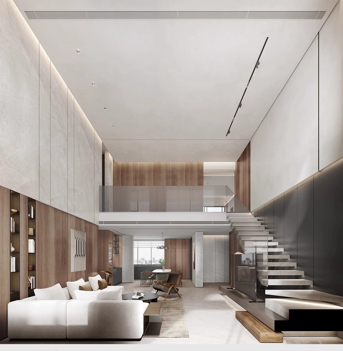 图片[5]-公寓LOFT装修设计效果图小户型复式酒店单身公寓室内CAD施工图纸-大怪兽分享