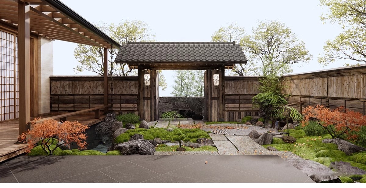 图片[4]-禅意新中式日式别墅庭院茶室枯山水景观假山流水SU模型草图大师-大怪兽分享