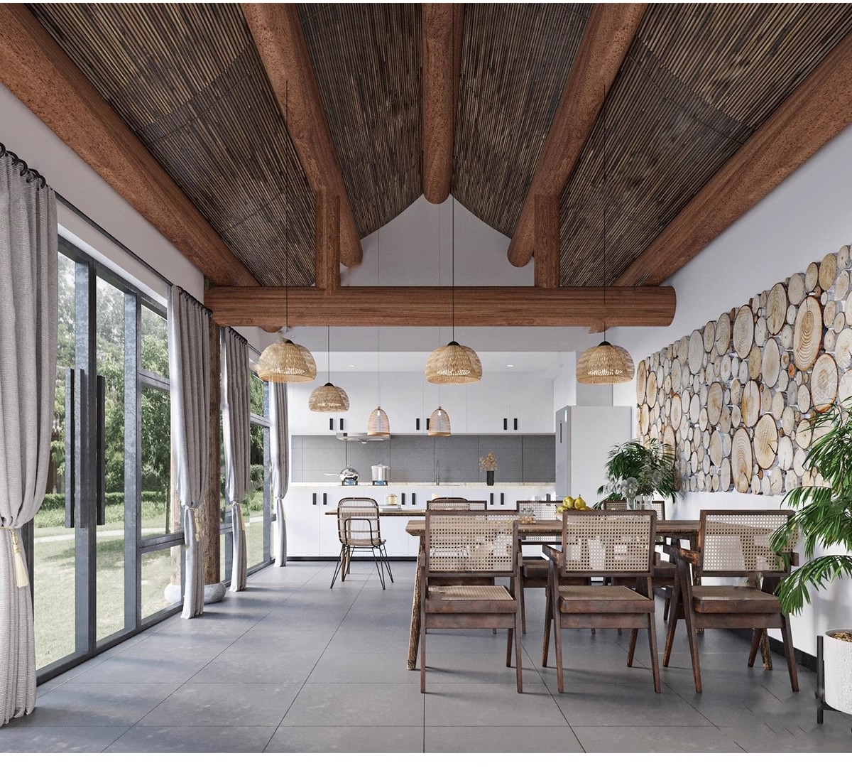 图片[5]-侘寂风餐厅室内设计饭店奶茶店咖啡厅餐饮空间工装草图大师SU模型-大怪兽分享