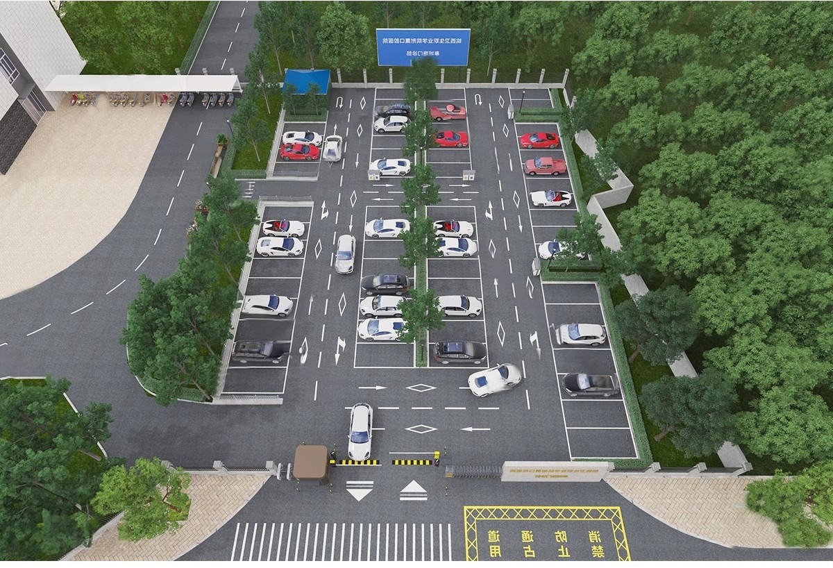 图片[5]-户外生态露天停车场SU模型公共停车坪停车位sketchup草图大师素材-大怪兽分享