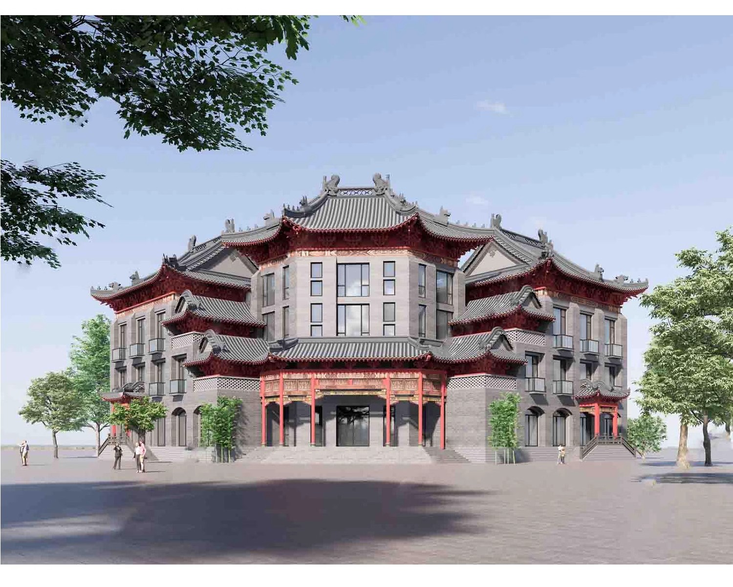 图片[4]-草图大师古建su模型 中式古建筑sketchup亭子城墙牌楼设计素材库-大怪兽分享