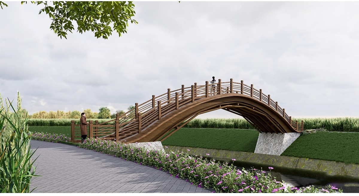 图片[4]-景观桥石桥拱桥木桥SU模型sketchup设计素材库新中式草图大师小桥-大怪兽分享