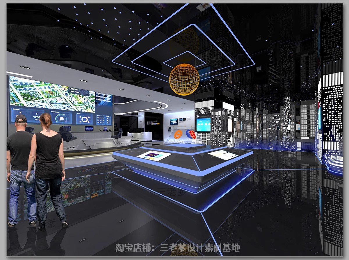 图片[5]-展厅展览企业文化科技展示展馆博物馆室内设计效果图CAD施工图纸-大怪兽分享