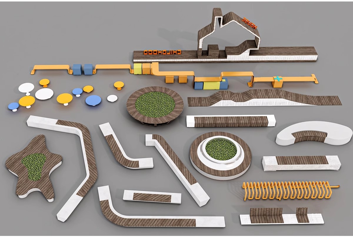 图片[5]-园林异形树桌户外吧台现代公园景观树池创意休闲座椅卡座SU模型-大怪兽分享