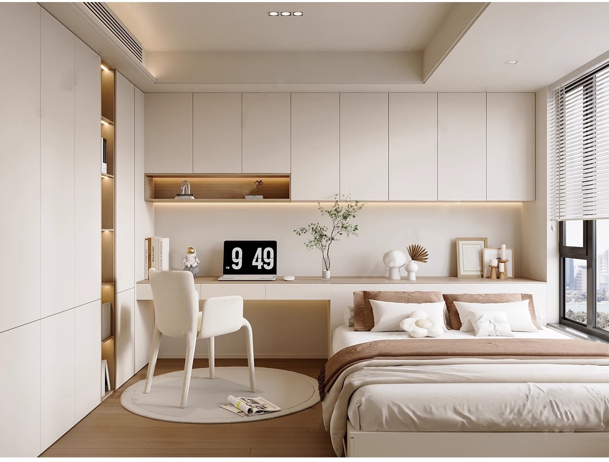 图片[5]-SketchUp草图大师家装现代日式风格榻榻米书房卧室SU模型设计素材-大怪兽分享