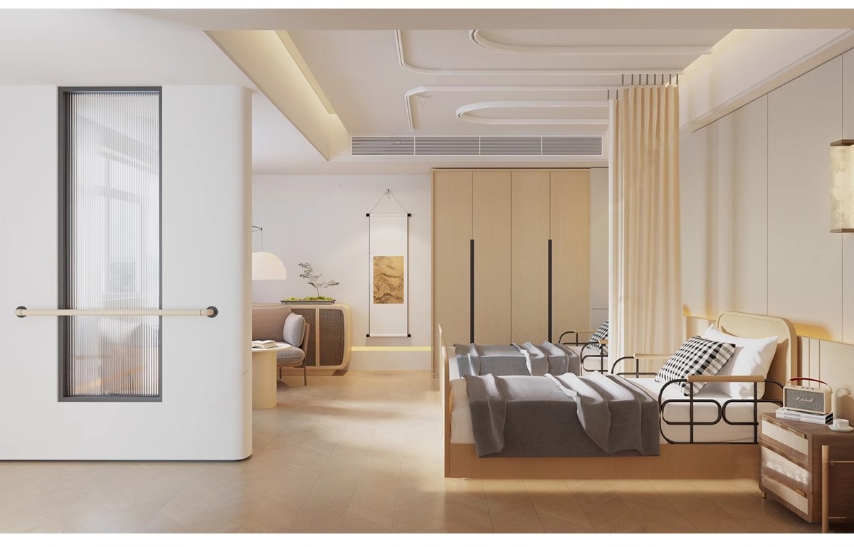 图片[5]-草图大师现代养老院福利院疗养中心大厅活动室卧室SU模型室内设计-大怪兽分享