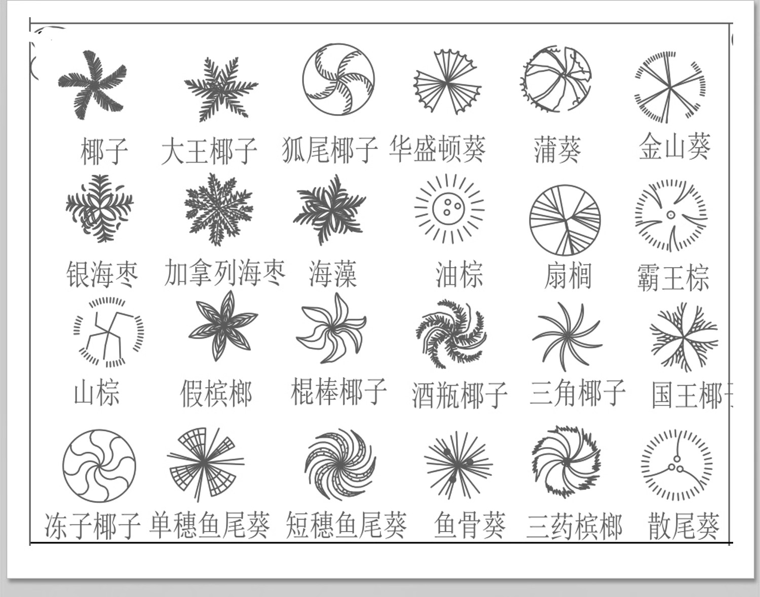 图片[5]-园林景观树木植物CAD施工图库 乔木绿草花灌木植物平面铺装素材块-大怪兽分享