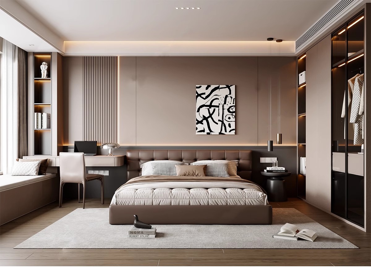 图片[5]-意式风格3d模型家装室内客厅现代轻奢意大利沙发家具双人床3dmax-大怪兽分享