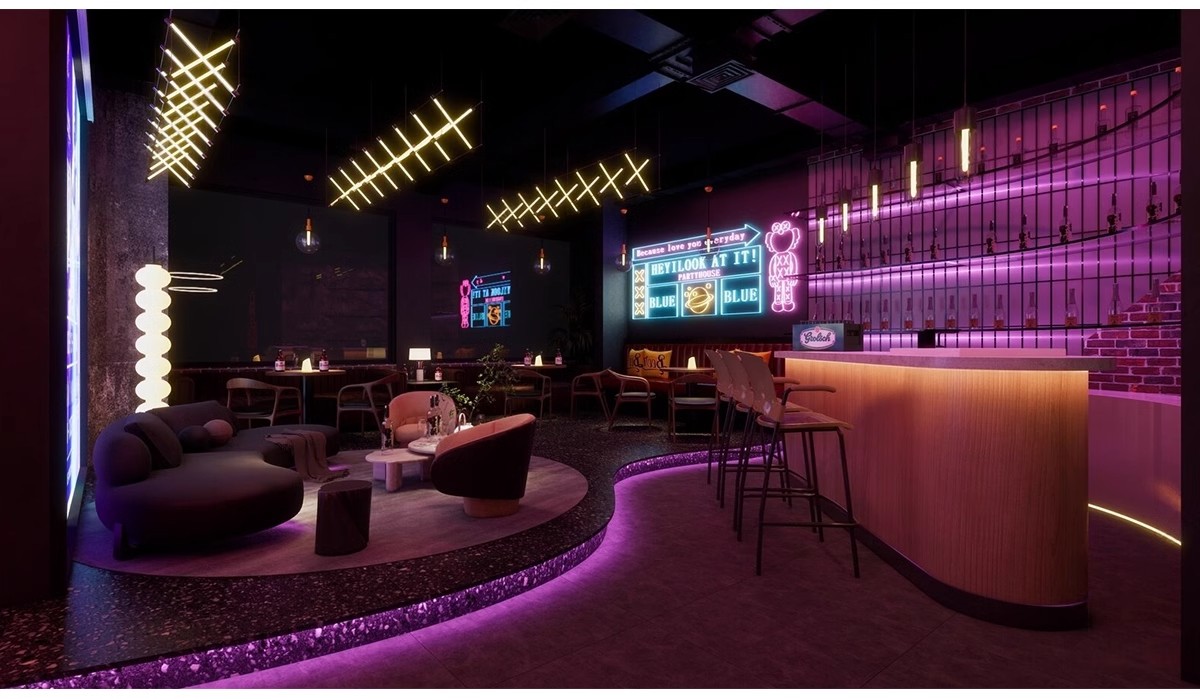 图片[5]-酒吧清吧音乐主题餐厅SU模型复古LOFT工业风娱乐会所餐吧草图大师-大怪兽分享