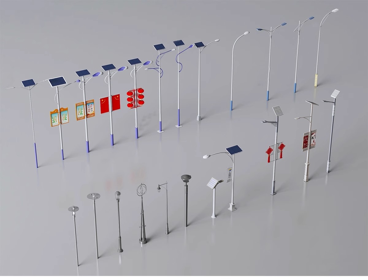 图片[5]-市政道路高杆灯太阳能景观灯广场玉兰灯城市路灯su模型库草图大师-大怪兽分享