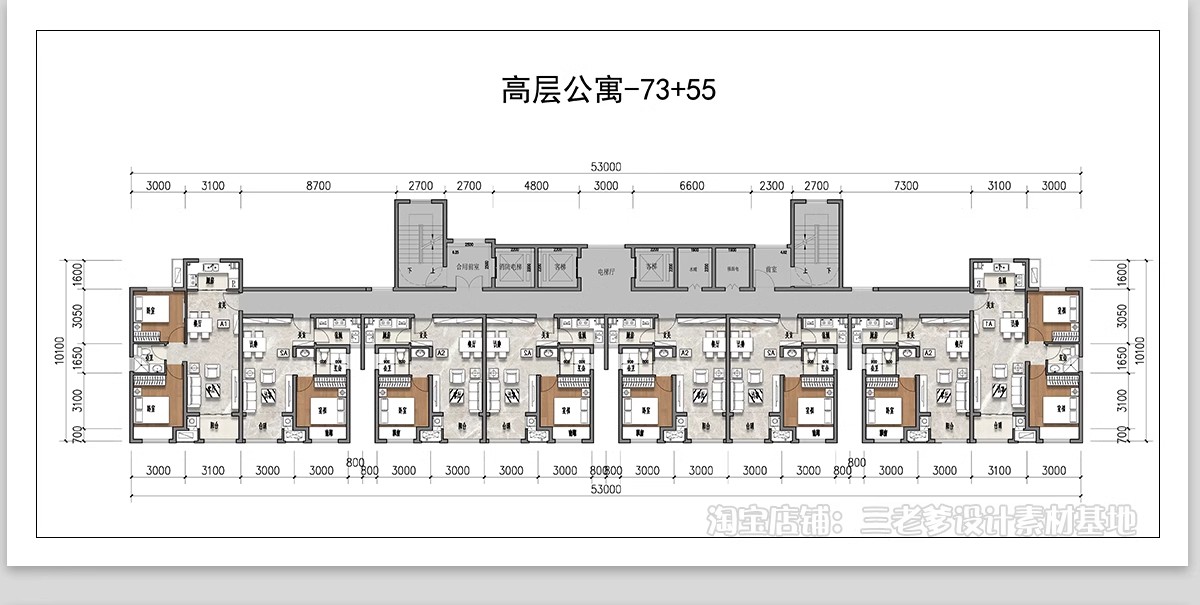 图片[5]-宿舍楼公寓楼CAD平面布局图学校职工学生建筑施工图设计布置方案-大怪兽分享