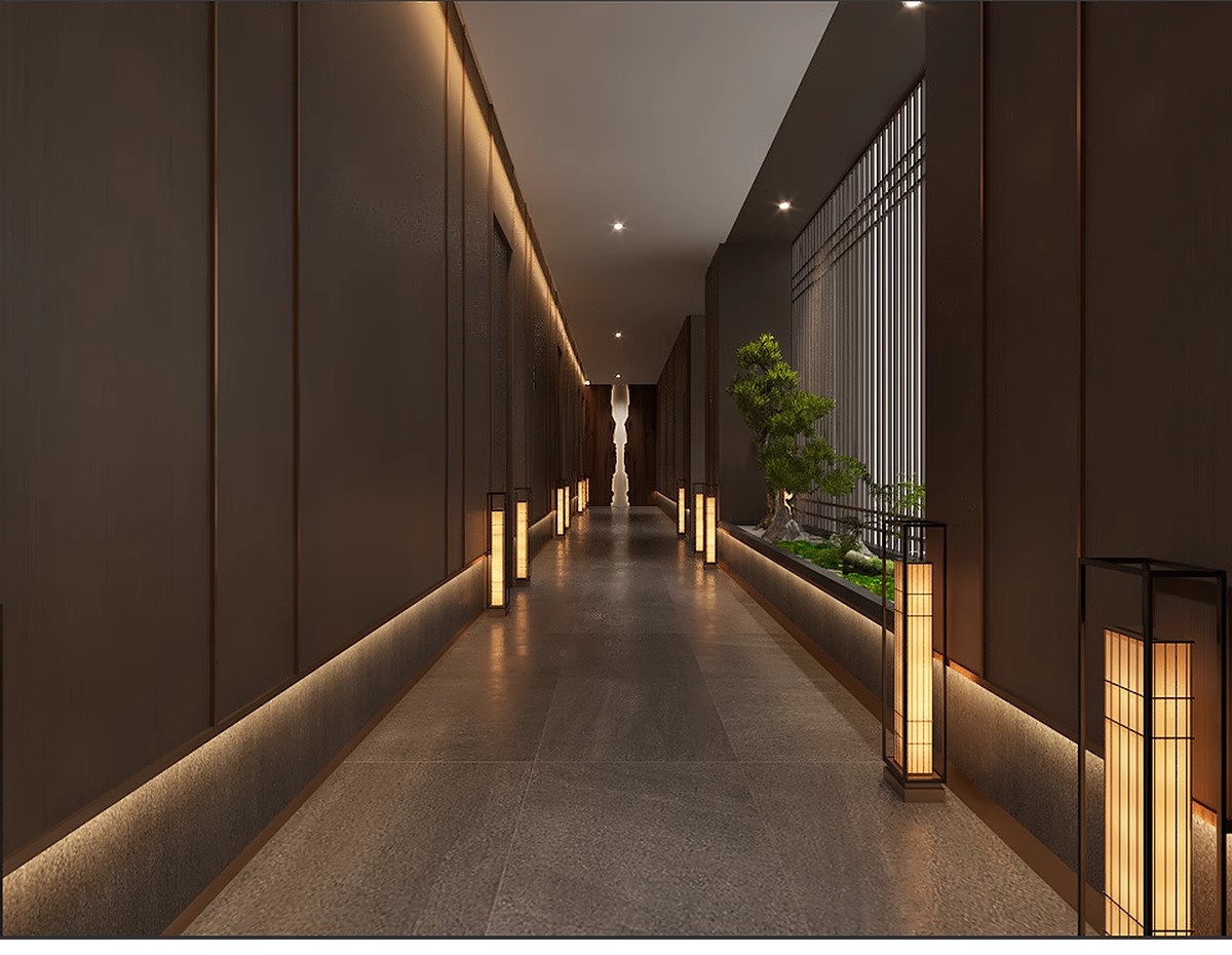 图片[5]-茶楼茶馆设计效果图现代禅意中式侘寂风室内茶室会所工装装修图片-大怪兽分享