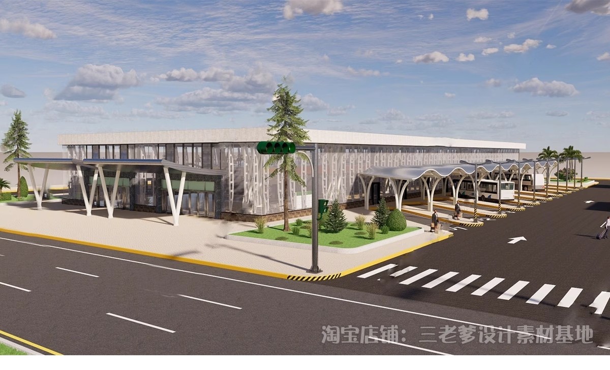 图片[5]-汽车客运站建筑设计流线组织场地文本SU模型CAD参考案例草图大师-大怪兽分享