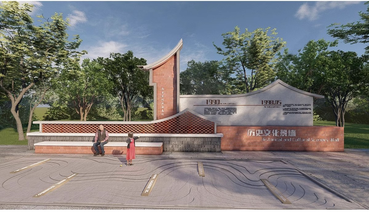 图片[5]-特色文化中式景观墙su模型小品艺术浮雕柱徽派白墙景墙庭院雕塑-大怪兽分享