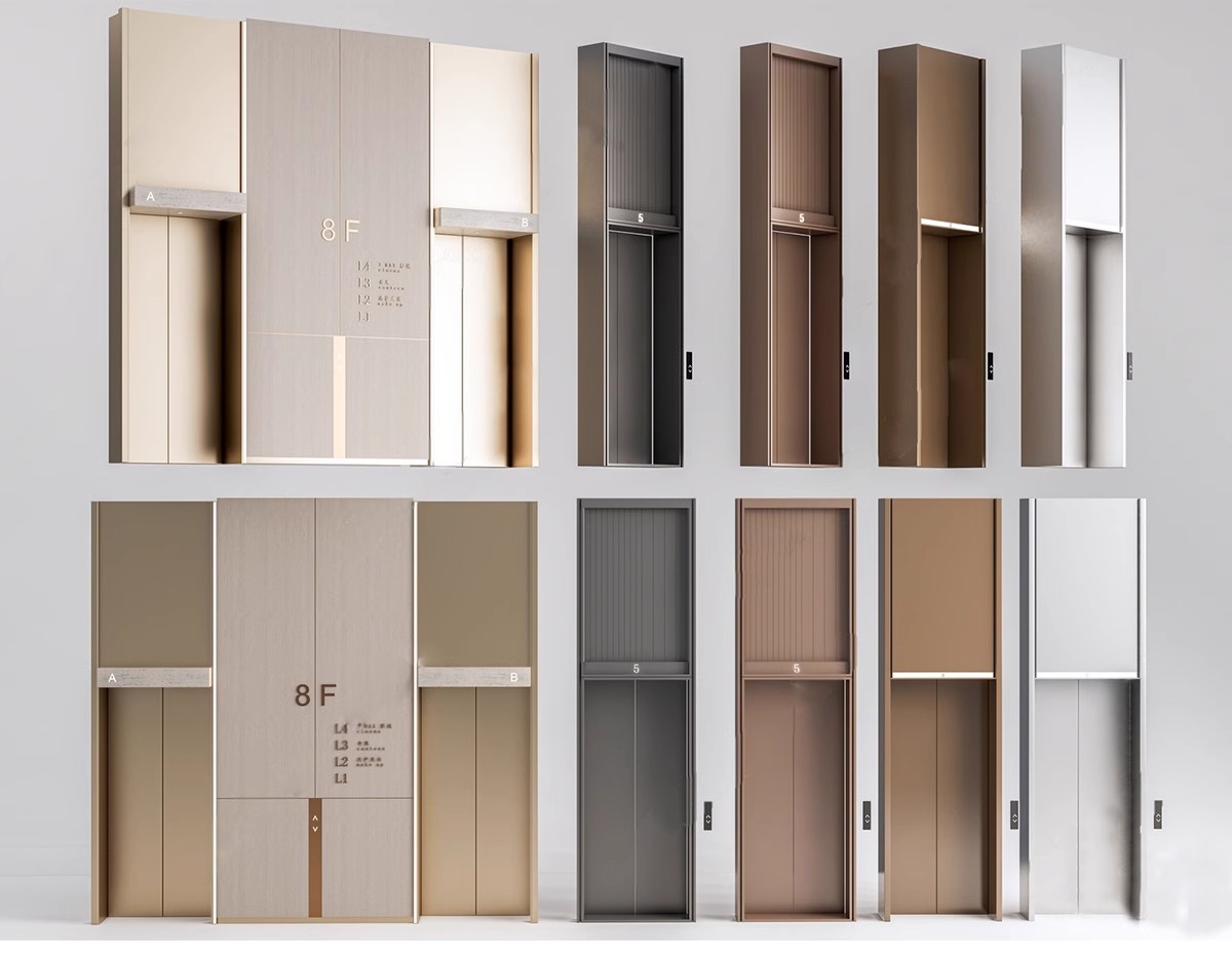 图片[5]-现代电梯门SU模型垂直升降客梯商场观光电梯玻璃货梯轿厢草图大师-大怪兽分享