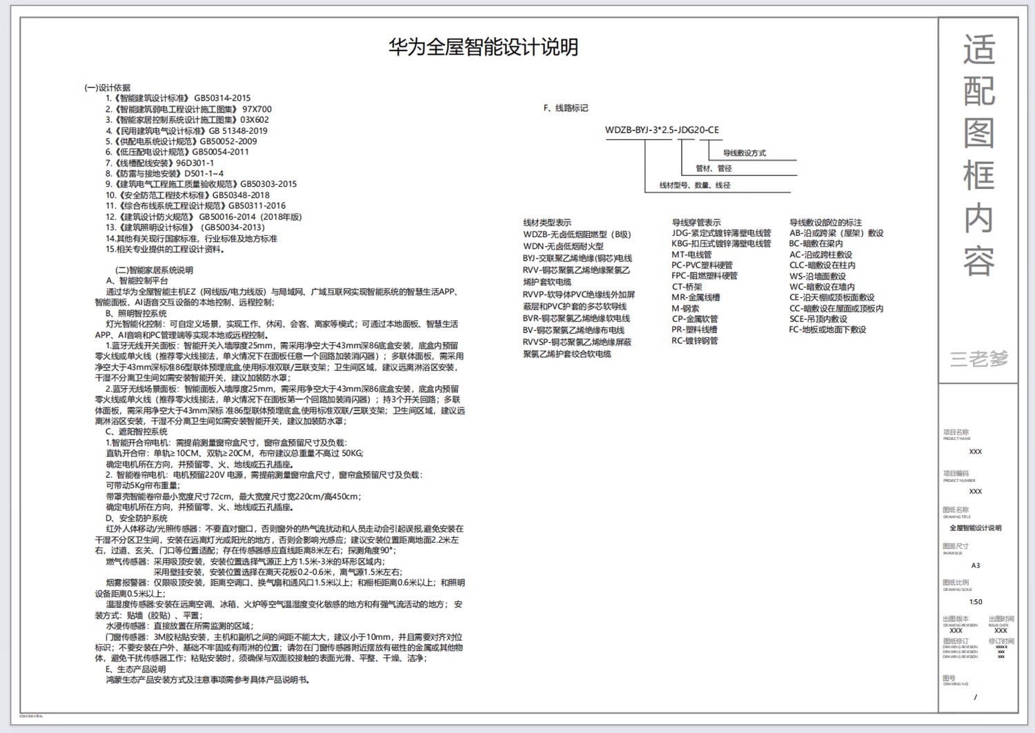 图片[5]-全屋智能家居方案施工图纸开关灯具图例平面图设计模板CAD施工图-大怪兽分享