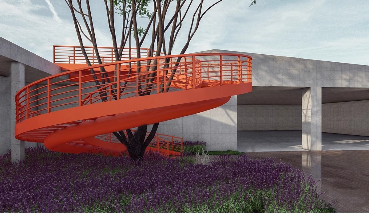 图片[6]-户外钢结构楼梯SU模型建筑工地安全爬梯设计sketchup草图大师素材-大怪兽分享