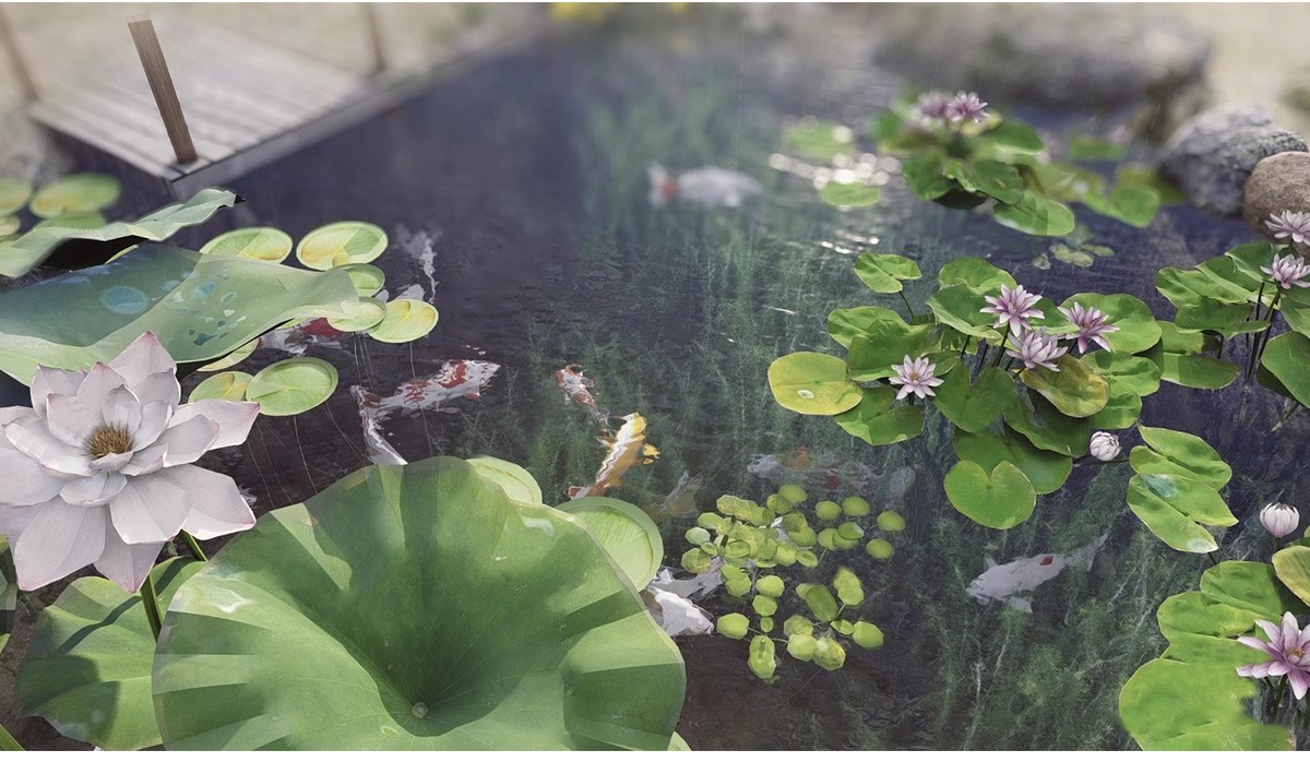 图片[6]-庭院花园鱼池su模型锦鲤园林私家水景假山鱼缸水族箱金鱼草图大师-大怪兽分享