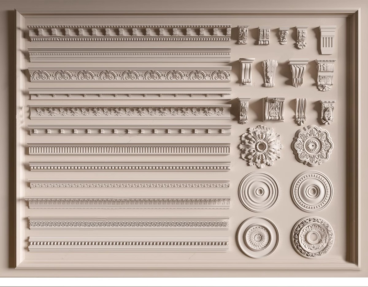 图片[6]-草图大师欧式法式雕花角花罗马柱石膏线条角线建筑构件SU模型库-大怪兽分享