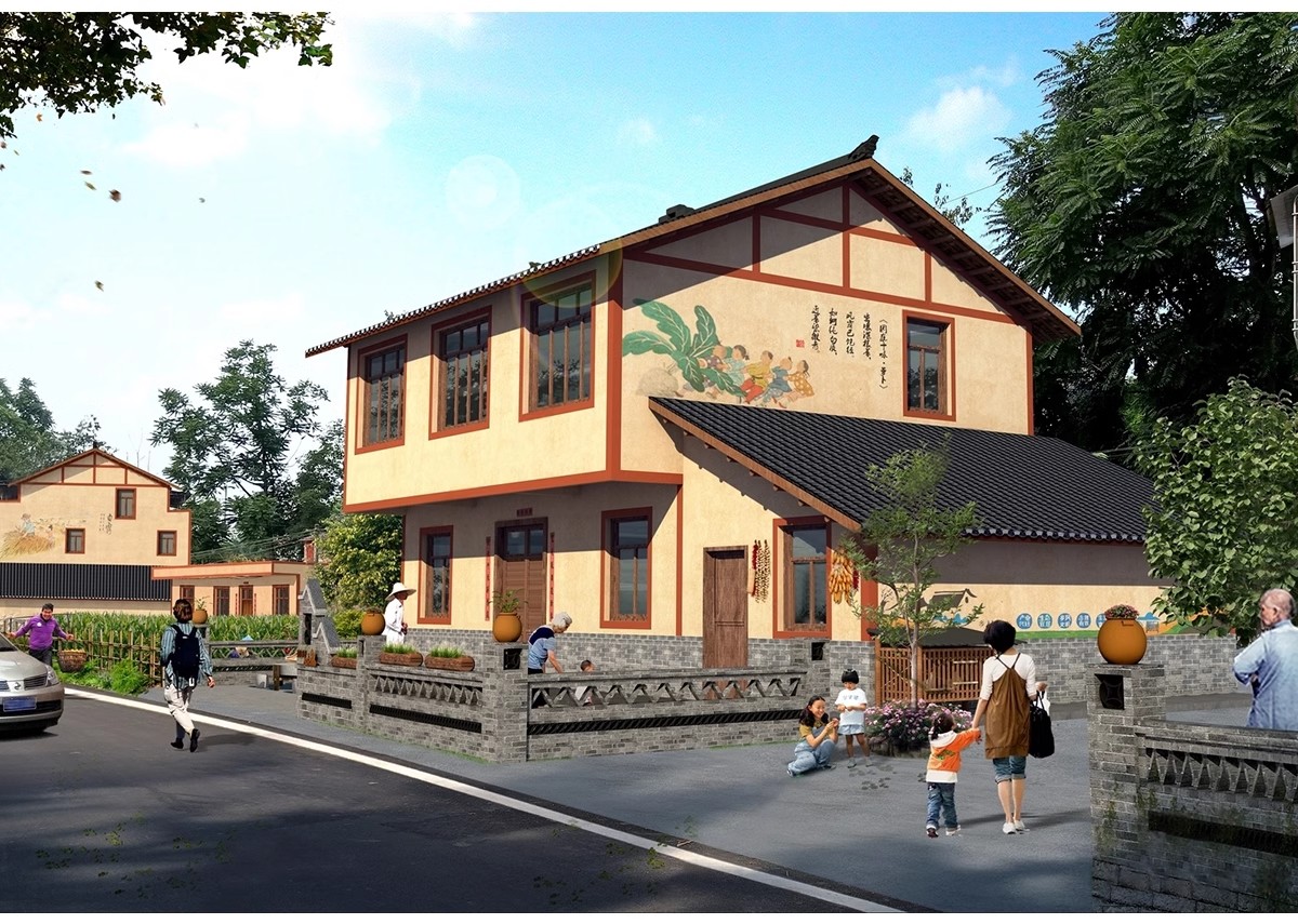 图片[6]-农村村庄落老房改造新中式景区民宿度假村美丽乡村SU模型草图大师-大怪兽分享