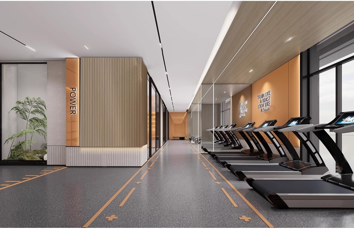 图片[6]-现代工业风健身房SU模型配套CAD施工图俱乐部私教瑜伽室草图大师-大怪兽分享