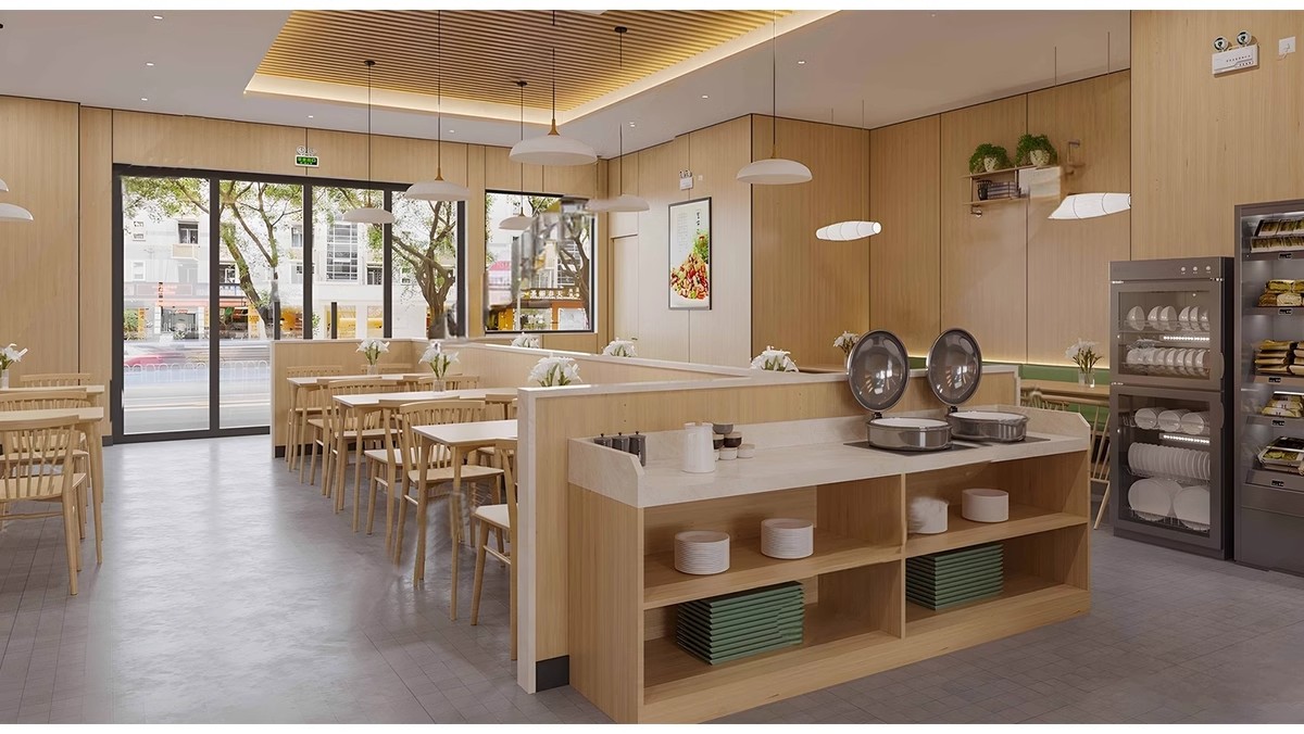图片[6]-草图大师新中式风格餐饮店铺门头中餐厅餐馆快餐店室内设计SU模型-大怪兽分享