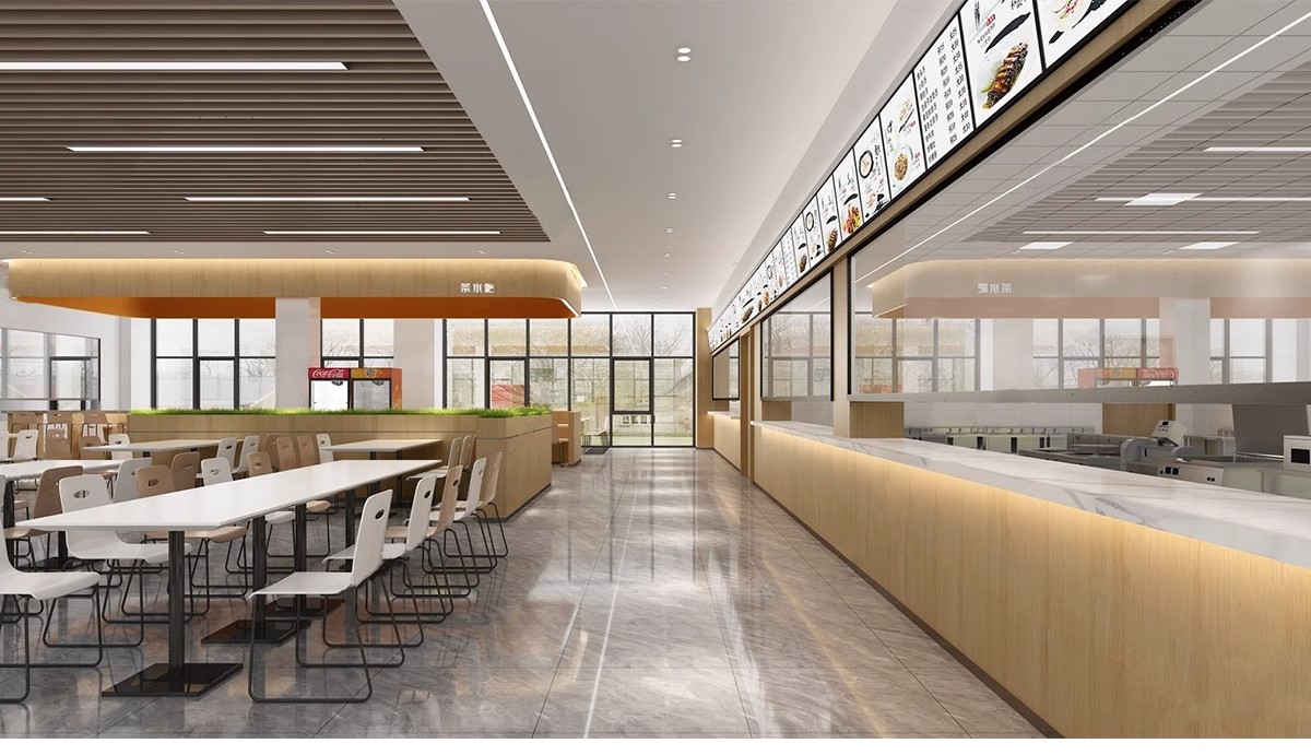 图片[5]-餐厅企业公司学校大学生员工食堂SU模型 CAD施工图快餐厅草图大师-大怪兽分享