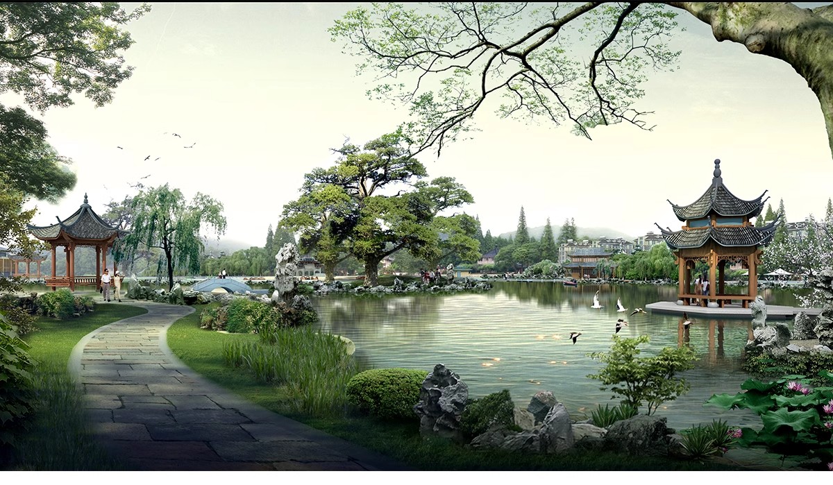 图片[5]-PS效果图民俗文化广场美丽乡村旅游 古村古镇景观园林psd分层素材-大怪兽分享