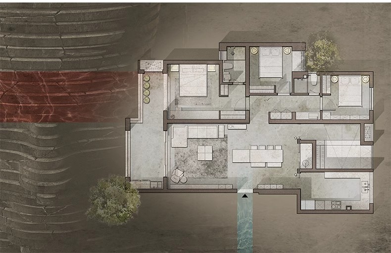 图片[6]-彩色立面平面ps彩平图PSD源文件 住宅家居布局网红风简约现代素材-大怪兽分享