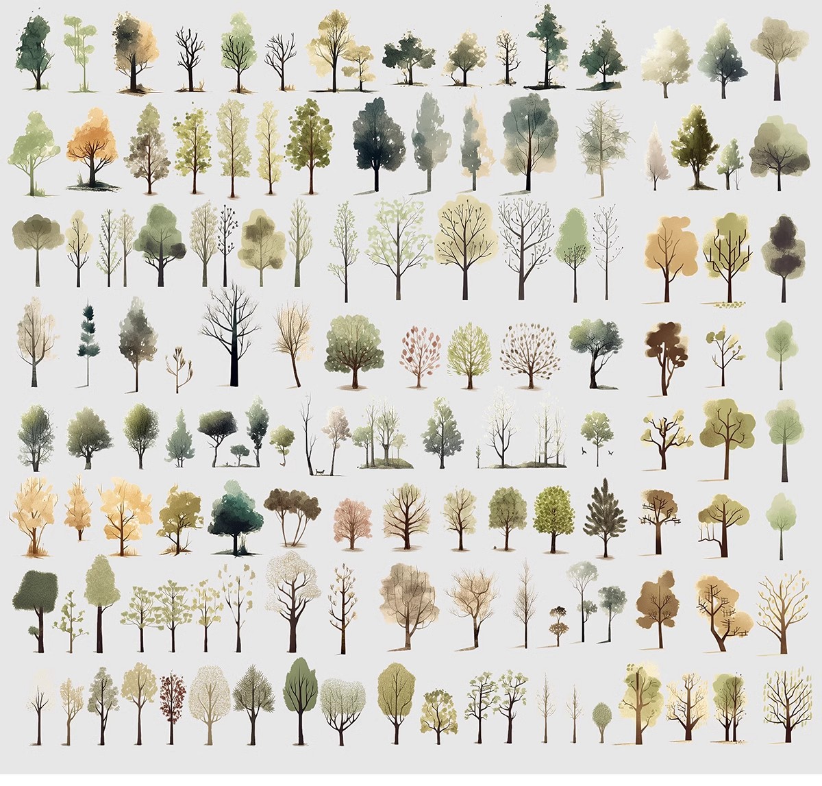 图片[6]-绿色纹理树PS素材竞赛风拼贴风小清新简约绿地鸟瞰轴测PSD文件PNG-大怪兽分享