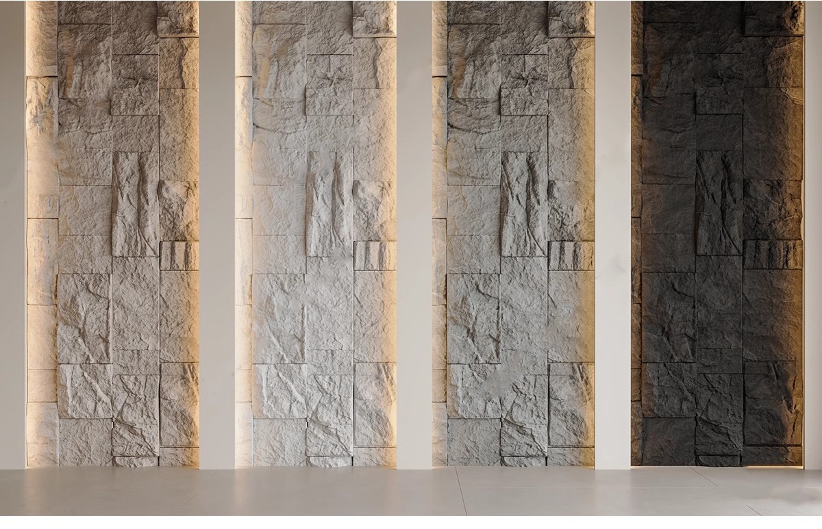 图片[6]-毛石墙面文化石熔积岩水泥石墙岩石浮雕背景墙草图大师单体SU模型-大怪兽分享