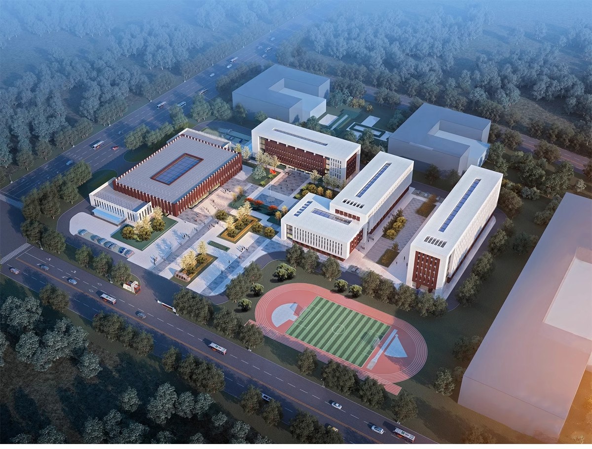 图片[6]-学校建筑大学实验中学小学SU模型校园景观室外教学楼草图大师素材-大怪兽分享