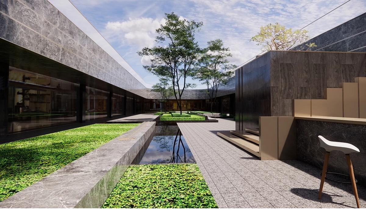 图片[6]-下沉式庭院私家花园别墅天井室内造景景观植物小品su模型草图大师-大怪兽分享