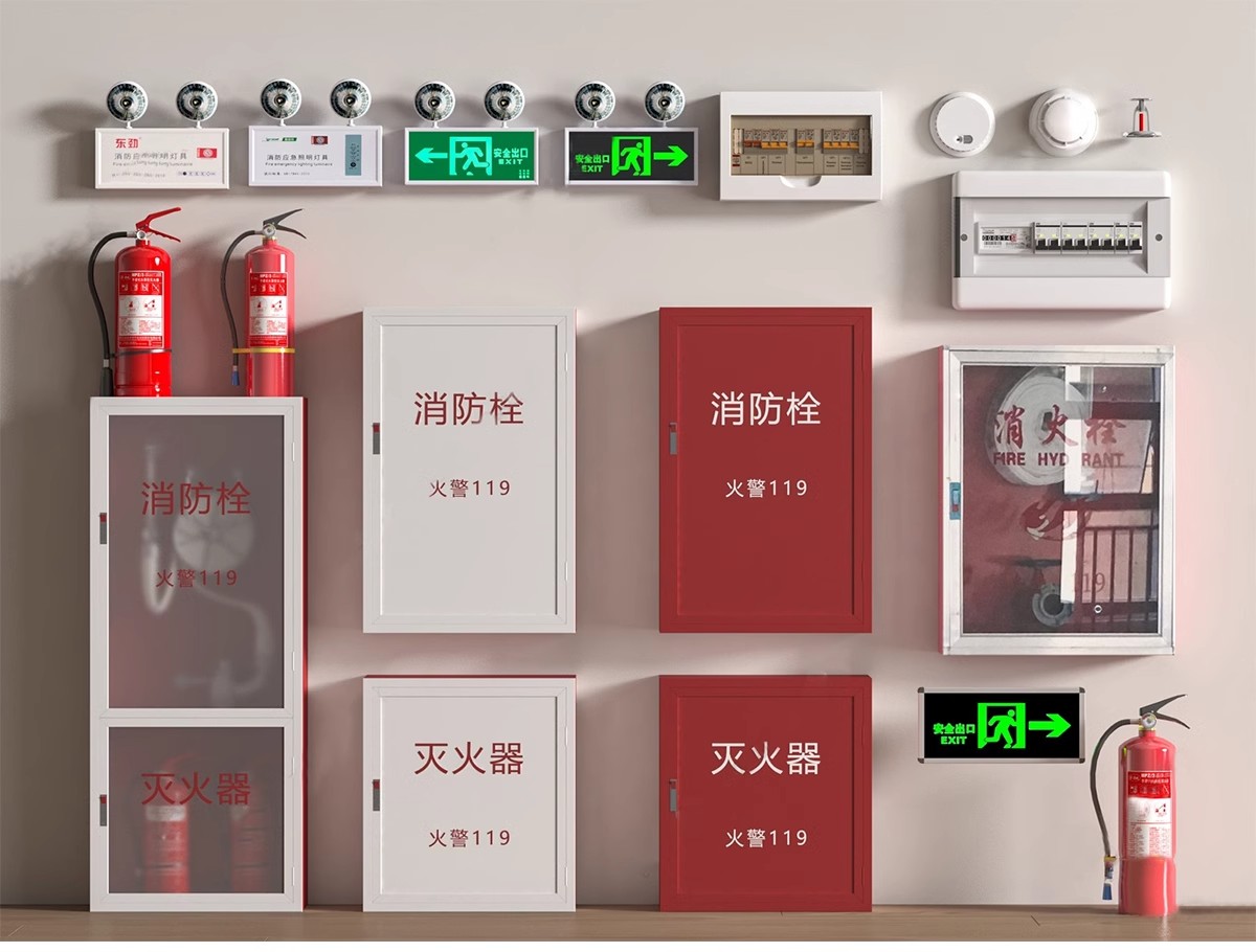 图片[6]-消防门防火安全门应急照明灯消火栓灭火器材SU模型草图大师素材库-大怪兽分享