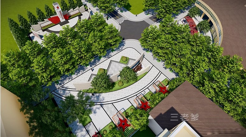 图片[6]-红色文化党建主题美丽乡村新农村公园广场旅游景区草图大师SU模型-大怪兽分享